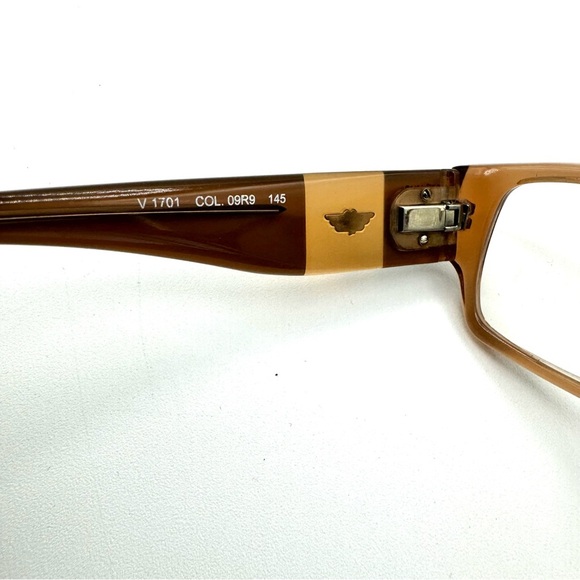 POLICE PRESCRIPTION GLASSES VISION BROWN WHITE FRAME MADE IN ITALY - Picture 9 of 11